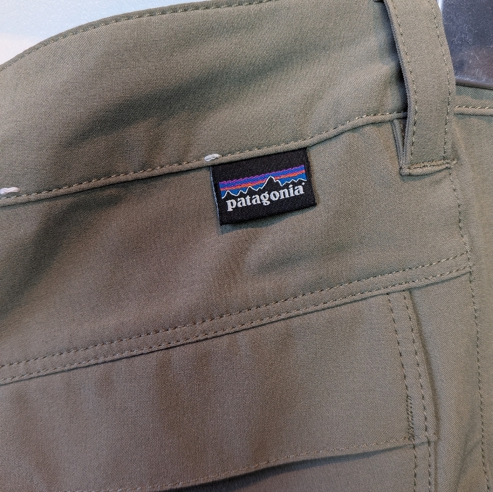 PATAGONIA Outdoor Women Kaki Short Size 6 Activewear - Picture 5 of 10